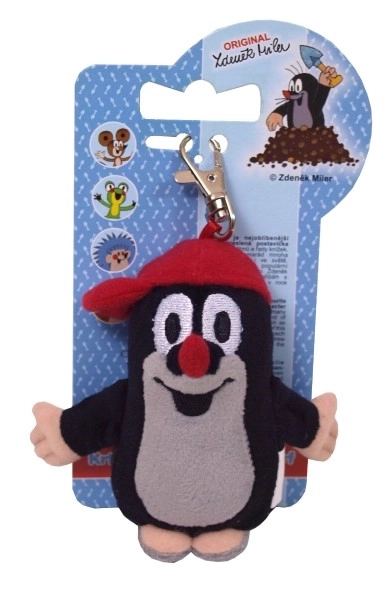 Krtek avec casquette et mousqueton 10 cm