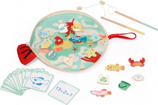 Classic World jeu de pêche magnétique avec cartes, 35 pièces