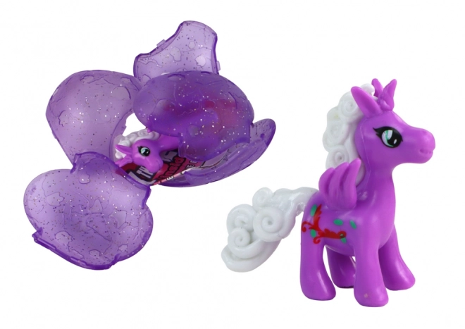 Œuf de licorne magique craquant en coquille 4 couleurs 6 cm