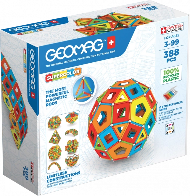 Jeu de construction Geomag supercolor 388 pièces
