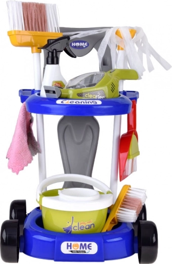 Chariot clair et bien organisé avec supports