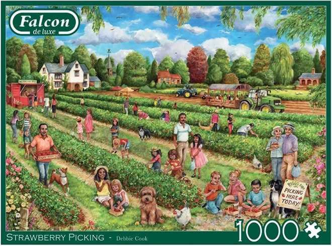 Puzzle Récolte de fraises 1000 pièces