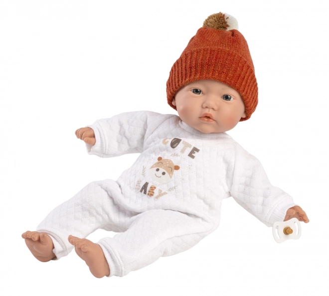 Llorens 63304 PETIT BÉBÉ - poupée réaliste bébé avec corps en tissu doux - 32 cm