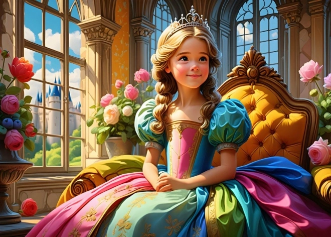 Puzzle Princesse sur le trône 500 pièces