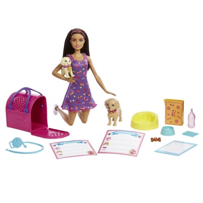 Barbie Poupée avec chiots HKD86