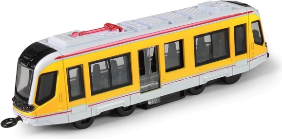 Tramway métallique jaune 20 cm à rétrofriction