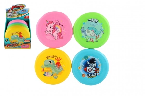 Disque volant/lancé en caoutchouc 18cm