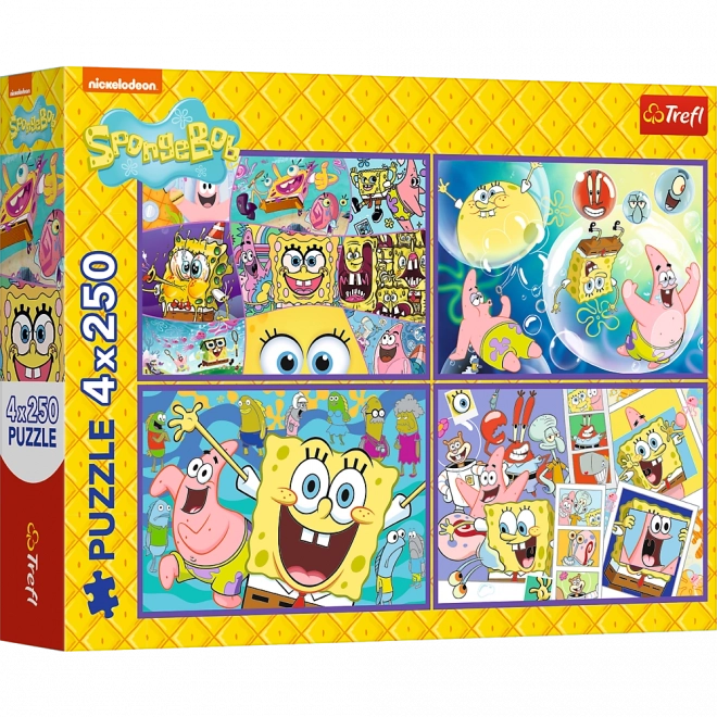 Puzzle 4x250 Le monde fou de Bob l’éponge