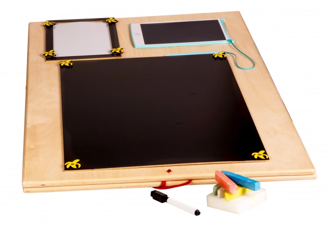 Tableau sensoriel en bois double face - ZOO