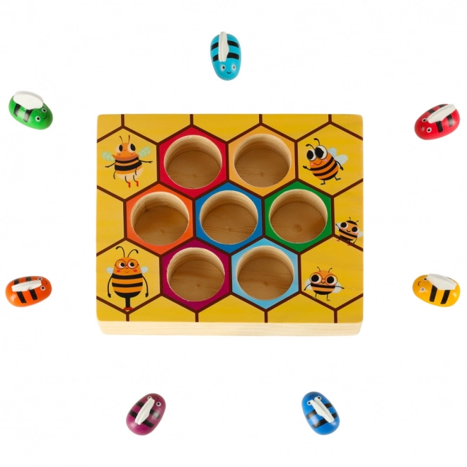 Jeu éducatif Montessori d'apprentissage des couleurs - abeilles