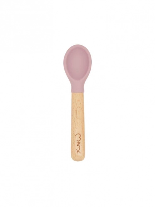 Set de vaisselle en silicone pour enfants MoMi AMI rose
