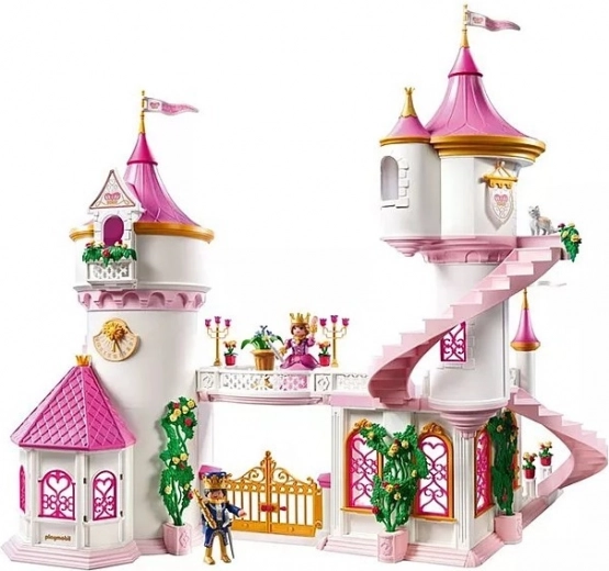 Grand château avec tours et balcon