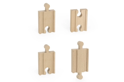 Petites voies ferrées droites en bois 4 pièces