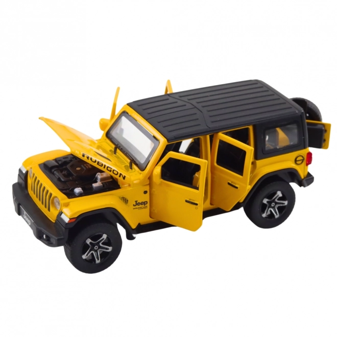 Voiture Tout-Terrain avec Caravane 1:32 Jaune