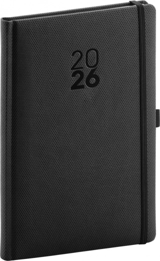 Agenda hebdomadaire Diamante 2026 noir