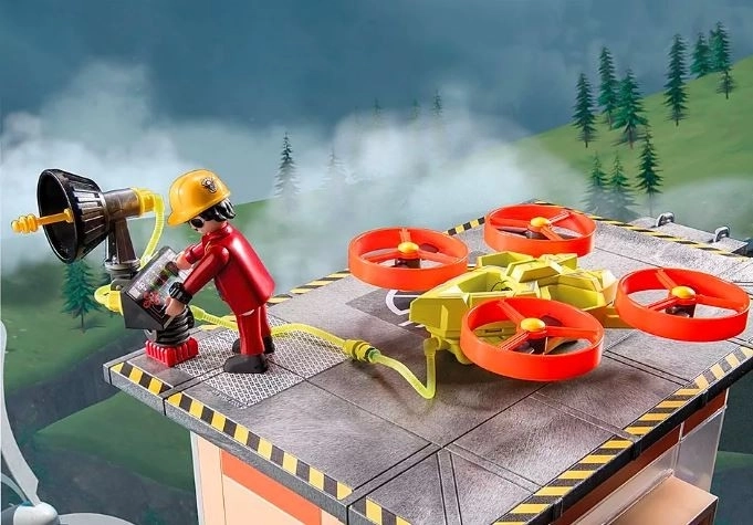 Action sur le toit avec drone