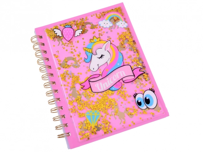Journal secret magique de licorne avec autocollants colorés