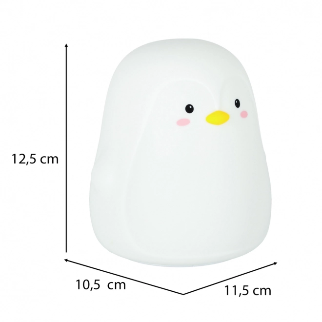 Lampe de nuit LED en silicone pour enfants en forme de pingouin