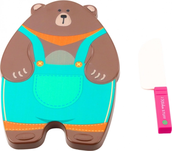 Adorable planche en forme d’ourson et couteau pour enfants