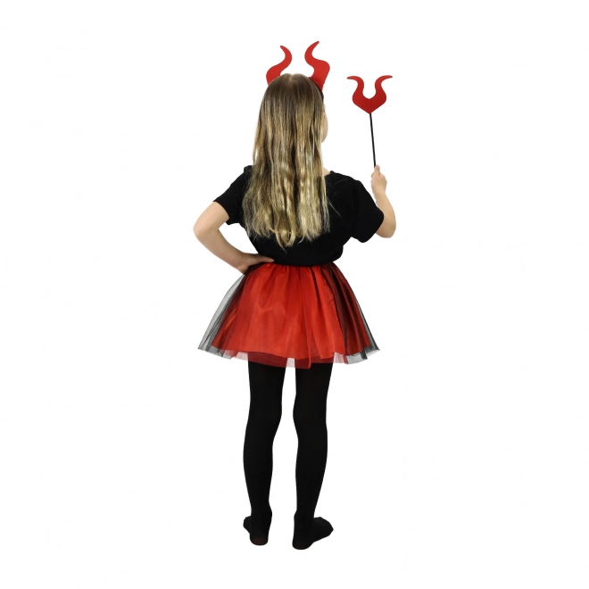 Costume de diablesse pour enfants avec jupe tutu et accessoires