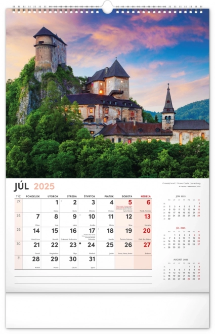 Calendrier mural Notre Slovaquie 2025, 33 × 46 cm