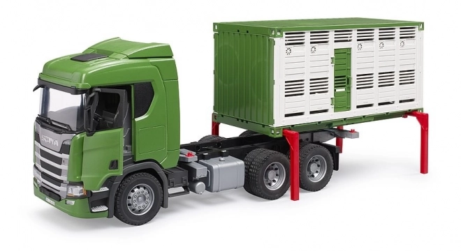 Bruder Transporteur d'animaux Scania avec figurine de vache