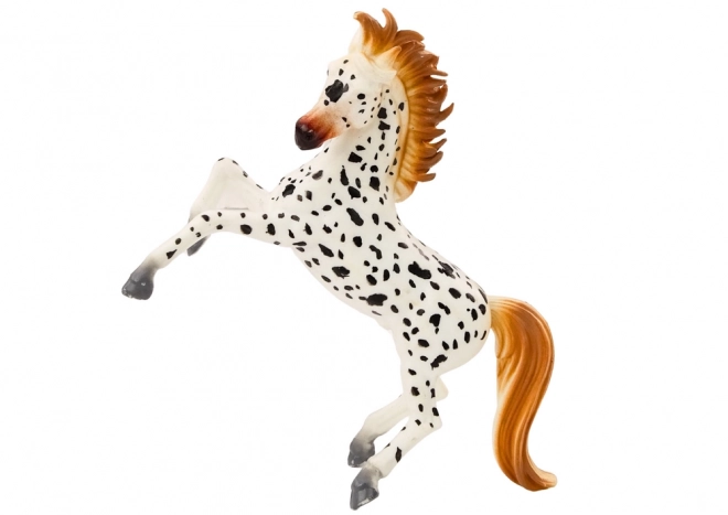 Figurine cheval blanc tacheté cheval debout écurie ferme cheval mignon