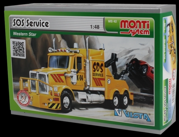 Kit de Construction Monti System MS 42 SOS Service Western star 1:48 dans une boîte de 22x15x6cm