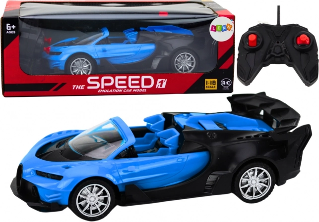 Voiture de course télécommandée 1:18 bleue