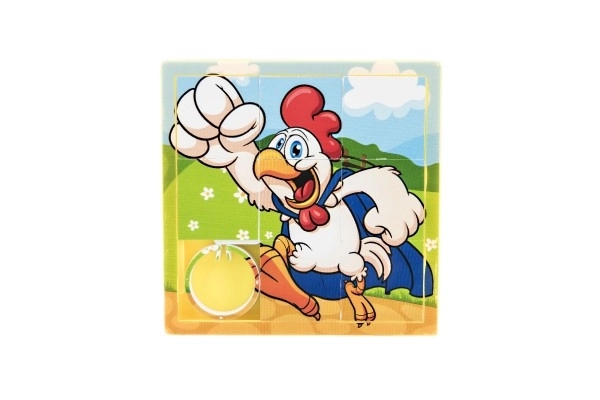 Puzzle coulissant animal en plastique 10cm assortiment varié en sachet