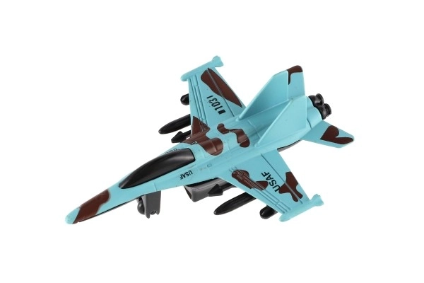 Avion de chasse coloré à rétro-friction