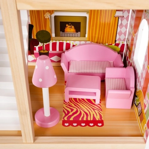 Maison de poupée en bois avec équipements 90 cm