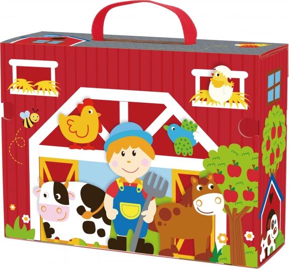 Ferme en bois dans une valise Tooky Toy