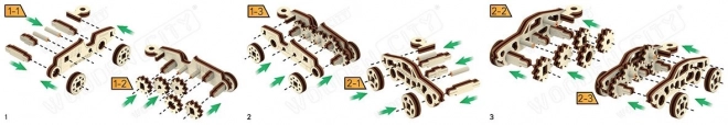 Puzzle 3D en bois mini set voiture de sport