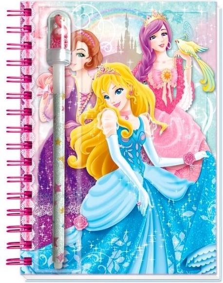 Carnet spiralé avec motif de princesse Pecoware
