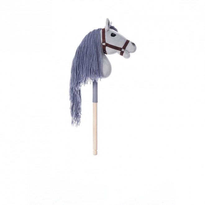 HOPPIHORSE cheval à bâton hobby horse taille A4 gris