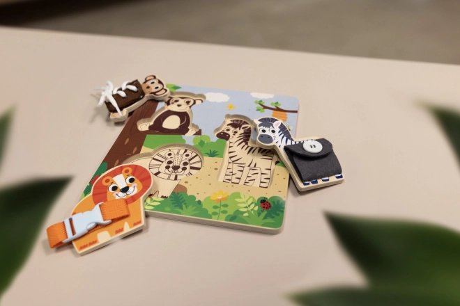Puzzle safari en bois Montessori pour enfants