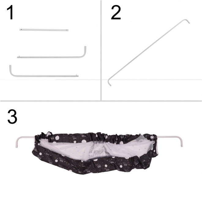 Barrière de protection pour lit 200 cm noir