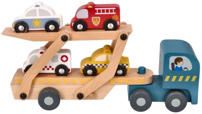 Caravane avec véhicules de secours