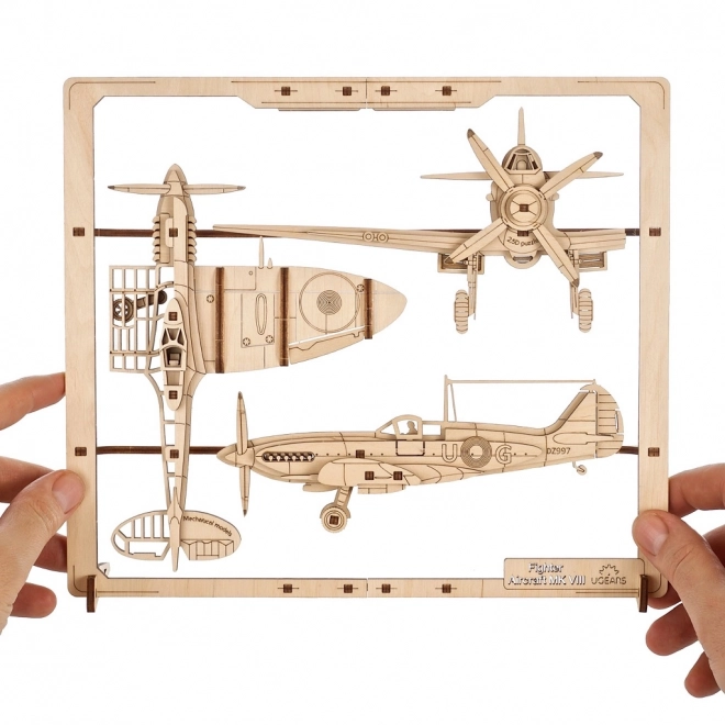 Ugears puzzle mécanique en bois Avion de chasse