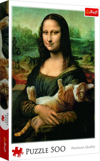 Puzzle Mona Lisa avec le chat Mruček, 500 pièces