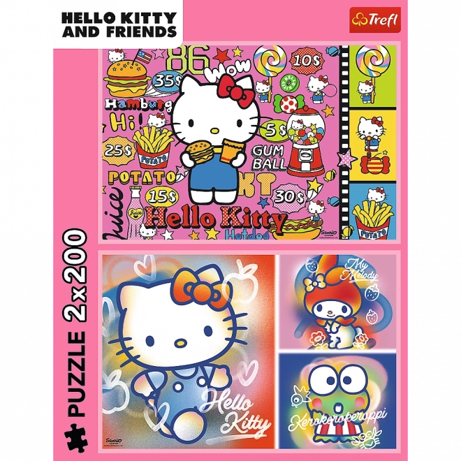 Puzzle 2x200 Hello Kitty et amis