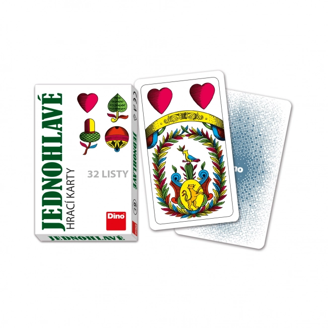 Cartes à jouer mariášovés à une seule tête