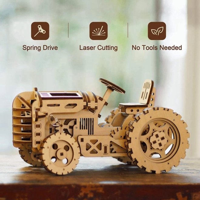 Puzzle mécanique en bois 3D RoboTime Tracteur