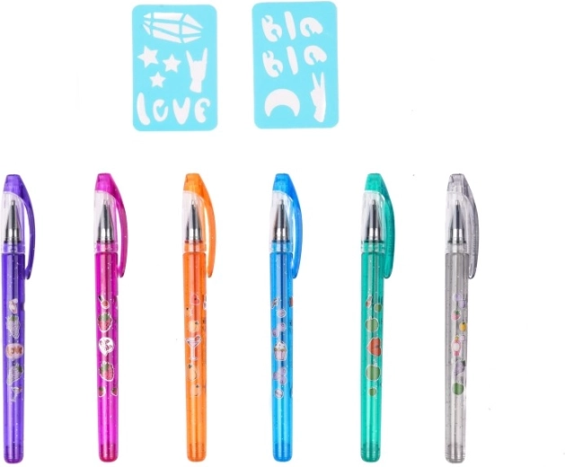 Six stylos parfumés colorés