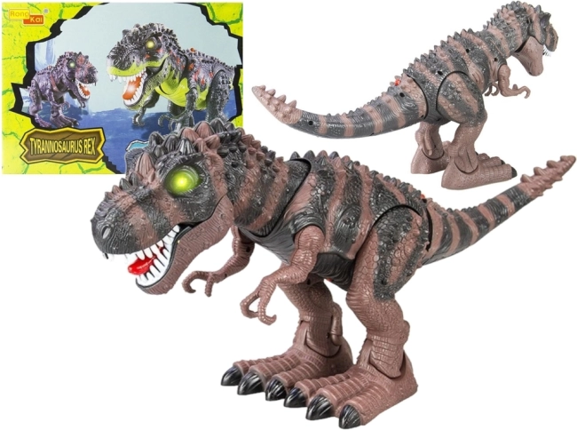 Dinosaure marcheur T. rex à piles – marron