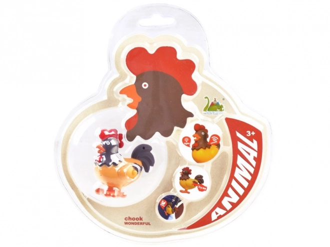 Charmant pendentif coq avec lumière et son