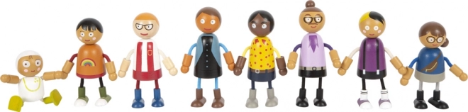 Famille de poupées flexibles Small Foot avec enfant