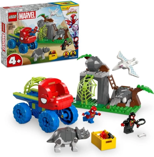 Jeu de construction LEGO MARVEL SPIDEY mission de sauvetage de l’équipe en 4x4 dino