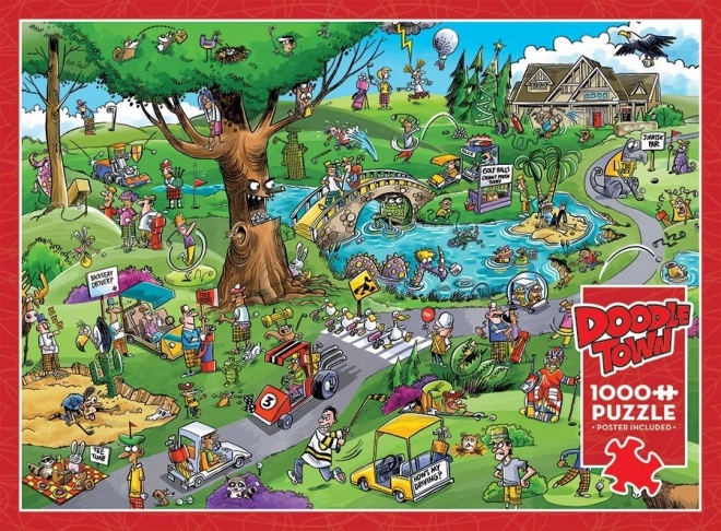 Puzzle DoodleTown : Golf typique 1000 pièces
